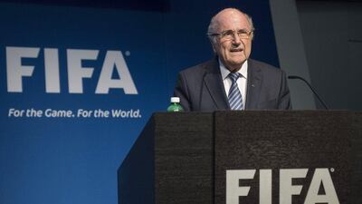 Sepp Blatter resigned as president of Fifa on Tuesday as a mounting corruption scandal engulfed world football's governing body. AFP PHOTO / VALERIANO DI DOMENICO