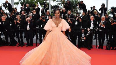 Aja Naomi King attends the screening of 'A Hidden Life' during the Cannes Film Festival on May 19, 2019. Getty Images