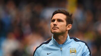 Frank Lampard of Manchester City acknowledges supporters after their final Premier League match of the season on Sunday. Shaun Botterill / Getty Images / May 24, 2015