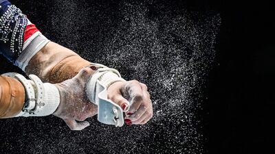 Britain's Alice Kinsella prepares to compete during the floor exercise event of the women's individual all-around final at the World Gymnastics Championships in Liverpool, England. AFP