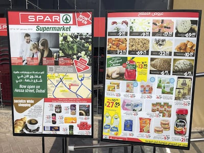 Spar supermarket in Dubai. Photo: Chris Whiteoak / The National