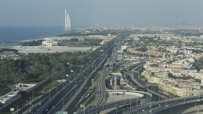 Hotels in Dubai are predicted to have a lower occupancy level than the same period last year. Pictured, Dubai with the Burj Al Arab in the background. Sarah Dea / The National