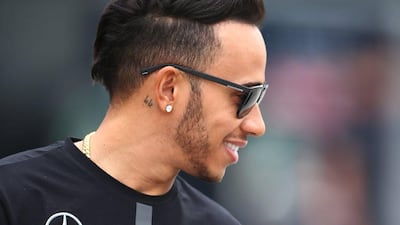 Lewis Hamilton shown in Shanghai on Thursday at the paddocks ahead of the Chinese Grand Prix. Mark Thompson / Getty Image s/ April 9, 2015