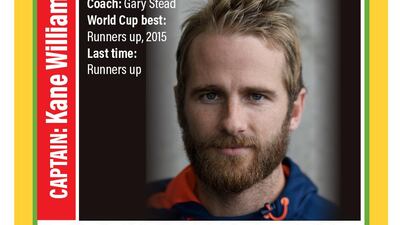 New Zealand Cricket World Cup team guide. Graphic design: Roy Cooper