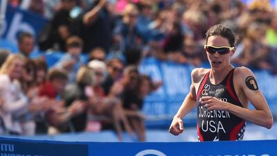Gwen Jorgensen of the United States will be one of the many professional triathletes to compete this weekend in Abu Dhabi. Dennis Grombkowski/Getty Images