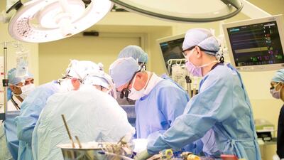 Surgeons perform a heart operation at Cleveland Clinic Abu Dhabi. Photo Courtesy: Cleveland Clinic Abu Dhabi