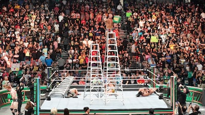 Austin Theory won the 2022 Money in the Bank match. Photo: WWE