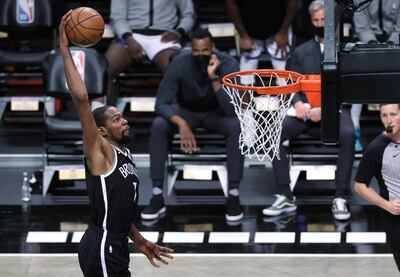 Kevin Durant scored 22 points for the Brooklyn Nets in the win over Golden State. AFP
