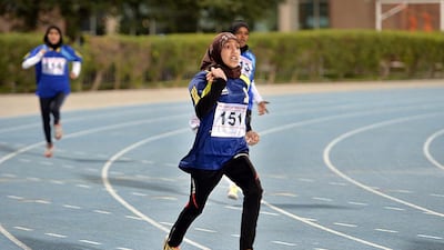 Action from the second day of the Fazza National Championships for People with Disability. Courtesy Dubai Club for the Disabled
