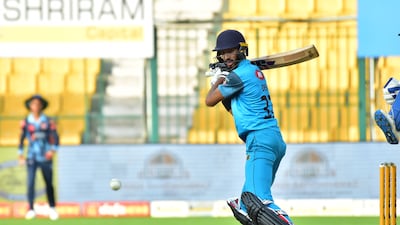 Gulbarga Mystics batsman Devdutt Padikkal during the Maharaja KSCA T20 Trophy in Karnataka. Photo: Maharaja T20 Trophy