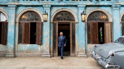 The royal explored the movie's Cuba set, specifically the Palacio Velazquez venue. In March this year the Prince of Wales visited Cuba in a "successful" and "historic" state visit. AFP