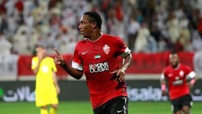 Ahmed Khalil, left, has a physicality to his game that many of his contemporaries lack, according to our columnist. Satish Kumar / The National