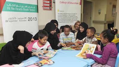 ‘We decided to have some of our female students visit children suffering from cancer at Tawam Hospital, where they could read them age-appropriate stories,’ said Dr Najwa Al Hossani from UAE University. Courtesy: UAE University