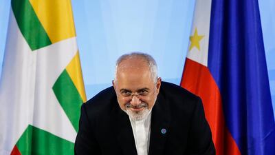 Iran's Foreign Minister Mohammad Javad Zarif at the 51st Asean Foreign Ministers Meeting in Singapore on August 2, 2018. Yong Teck Lim / AP