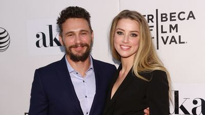 James Franco and Amber Heard at the premiere of 'The Adderall Diaries' at the 2015 Tribeca Film Festival. Heard said her ex-husband, Johnny Depp, 'hated' Franco. Photo: FilmMagic