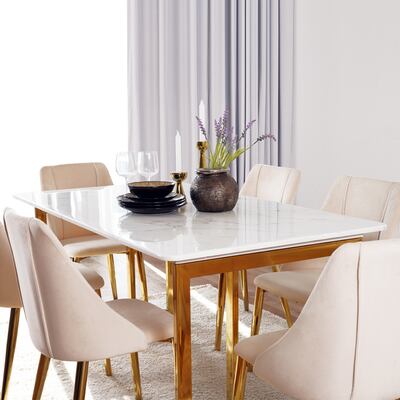 Kross eight-seater dining table from Royal Furniture; Dh1,680; Photo: Royal Furniture