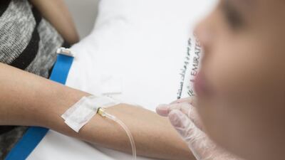 A new intravenous beauty treatment called VitaDrip being offered in UAE at The Elixir Clinic in Dubai Marina. Antonie Robertson / The National
