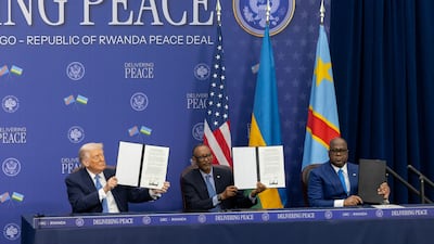 A peace accord was signed by Rwanda and the Democratic Republic of the Congo in Washington on Thursday. Photo: Wam
