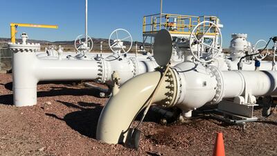 A pumping station owned by Tallgrass Energy is pictured in Guernsey, Wyoming, US. David Gaffen / Reuters