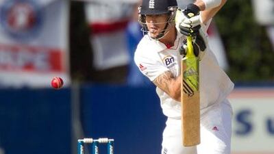 Kevin Pietersen has a calf injury but could still feature in the third Ashes Test at Old Trafford. Marty Melville / AFP
