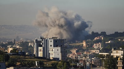 An Israeli strike on Nabatieh, Lebanon, on Friday. Reuters