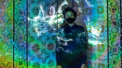 The light from 'LUCIDUM' scatters across the impossibly ornate tiles of the room where it is exhibited. Erin Clare Brown / The National