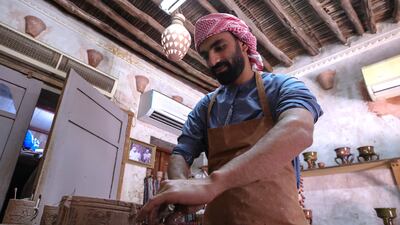 Osama El Adel was taught pottery from his father, who worked at the Heritage Village for more than 20 years