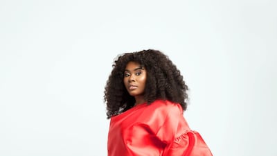 Agoma crop blouse, worn with jacquard A-line skirt from Dear Curves