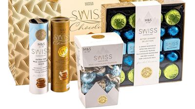 Swiss chocolates gift bag, Dh129, Marks & Spencer
