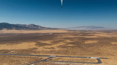 An Alphabet Loon balloon heading for Puerto Rico after its launch from the project site in Nevada. Courtesy Project Loon