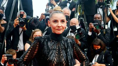 Clotilde Courau attends the screening of 'The French Dispatch' at the 74th annual Cannes Film Festival on July 12, 2021