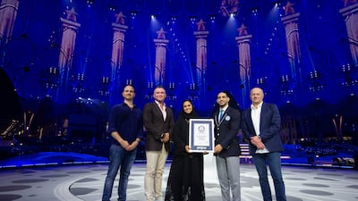 Al Wasl dome in Expo City Dubai has been recognised by Guinness World Records as the largest interactive immersive dome. All photos: Leslie Pableo for The National