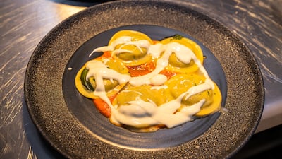 Ravioli (Dh95) at Cristiano Ronaldo and Rafael Nadal's restaurant Toto. Photo: Toto Abu Dhabi