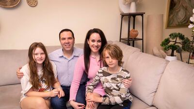 Lauren O'Connell and her family at their home in Sustainable City, Dubai. All photos: Antonie Robertson / The National