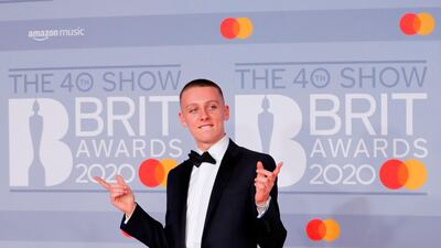 Aitch arrives at the Brit Awards 2020 at The O2 Arena on Tuesday, February 18, 2020 in London, England. AFP