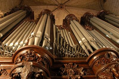 The organ of Notre-Dame Cathedral, one of the most famous in the World, taken in 2004. AFP