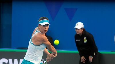 Ajla Tomljanovic was drafted in as a replacement for American teenager Amanda Anisimova, who withdrew from the Mubadala World Tennis Championship last week due to injury. Jeffrey E Biteng / The National