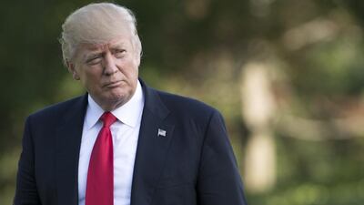 Donald Trump after arriving to the south lawn of the White House in Washington, DC. Saul Loeb / AFP