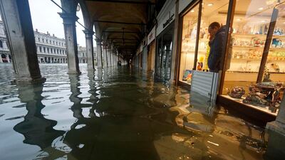 The high tide reached 127 centimetres by 10:35am on Tuesday. AP