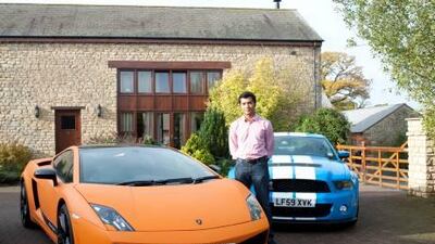 Fairuz Fauzy's cottage in Northamptonshire, England, is home to a 2009 Lamborghini Gallardo Superleggra LP560-4 and a 2010 Ford Shelby Mustang GT500.