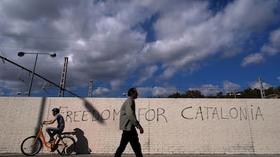 Catalonia's regional parliament will hold a debate this week on Spain's plan to take direct control of the northeastern region. AP Photo/Manu Fernandez