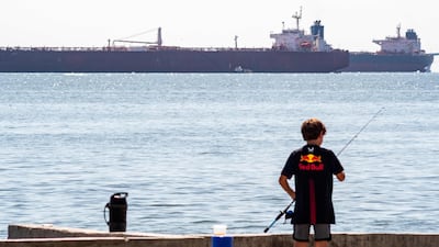 Oil tankers anchored off the Venezuelan coast. US President Donald Trump had ordered a 'complete and total' blockade of sanctioned tankers moving in and out of the country. AFP