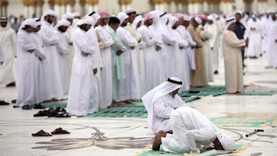 Thousands of people converged on the Sheikh Zayed bin Sultan al Nahyan Mosque today to pay their final respects to Sheikh Ahmed bin Zayed, before his body was taken to the cemetery in Al Bateen.
