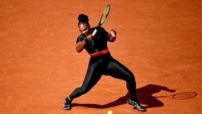 Serena Williams during the French Open. Christophe Simon / AFP
