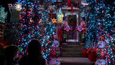 The Dyker Heights neighbourhood of New York City Christmas lights tradition goes back to the 1940s. AFP