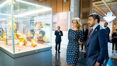 Sheikh Abdullah bin Zayed visits the National Historical Museum in Bulgaria. WAM