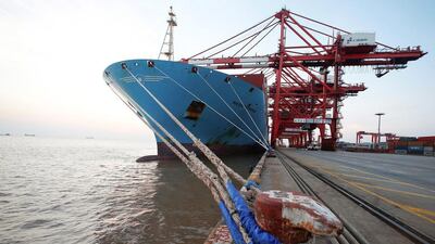 The Maersk Majestic is longer than a nuclear-powered aircraft carrier. Aly Song / Reuters