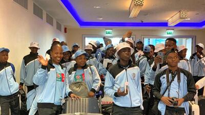 Botswana's athletes arriving at Abu Dhabi Airport for Special Olympics World Games Abu Dhabi 2019. Courtsey: Special Olympics World Games Abu Dhabi 2019 via Twitter