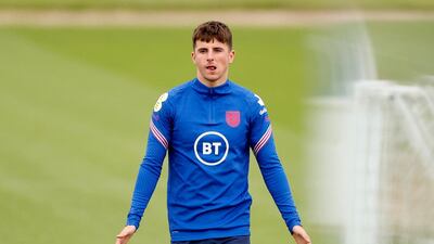 England's Mason Mount trains in isolation at St George's Park. Reuters