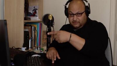 In ‘Broken Dinners, Postponed Kisses’, Abo Gabi plays snippets of songs he has recorded since moving to France. Courtesy Nigol Bezjian